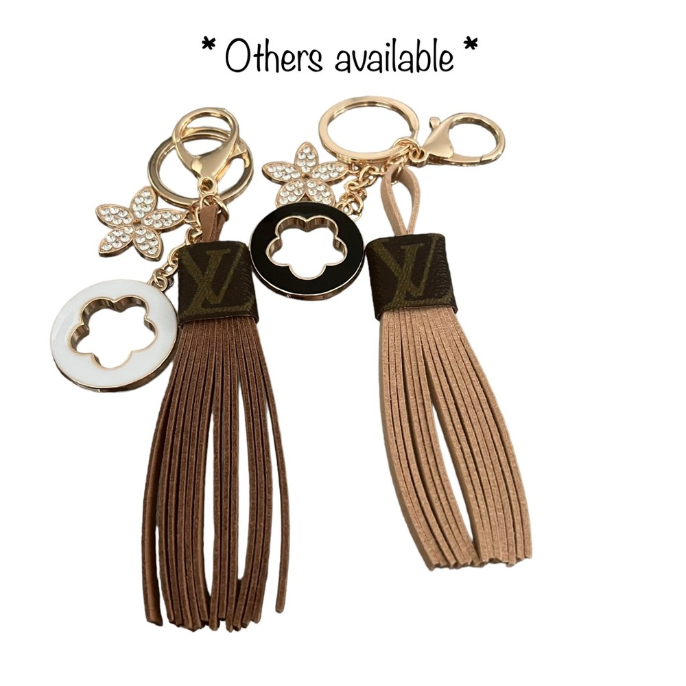 New Handcrafted Tassel Charm Keychain Made With Authentic LV Canvas - Picture 5 of 8